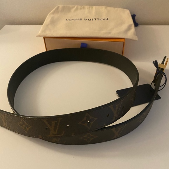 Louis Vuitton Brown and Gold Monogram Belt - Picture 6 of 7